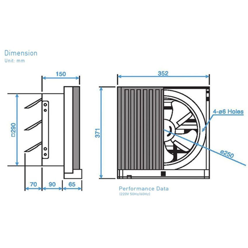 Quạt hút gắn tường dân dụng Panasonic FV-25AUF1 - Hàng chính hãng
