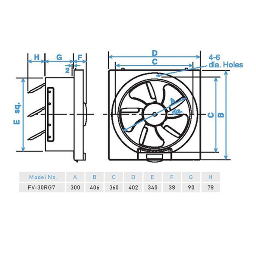 Quạt hút gắn tường dân dụng Panasonic FV-30RG7 - Hàng chính hãng