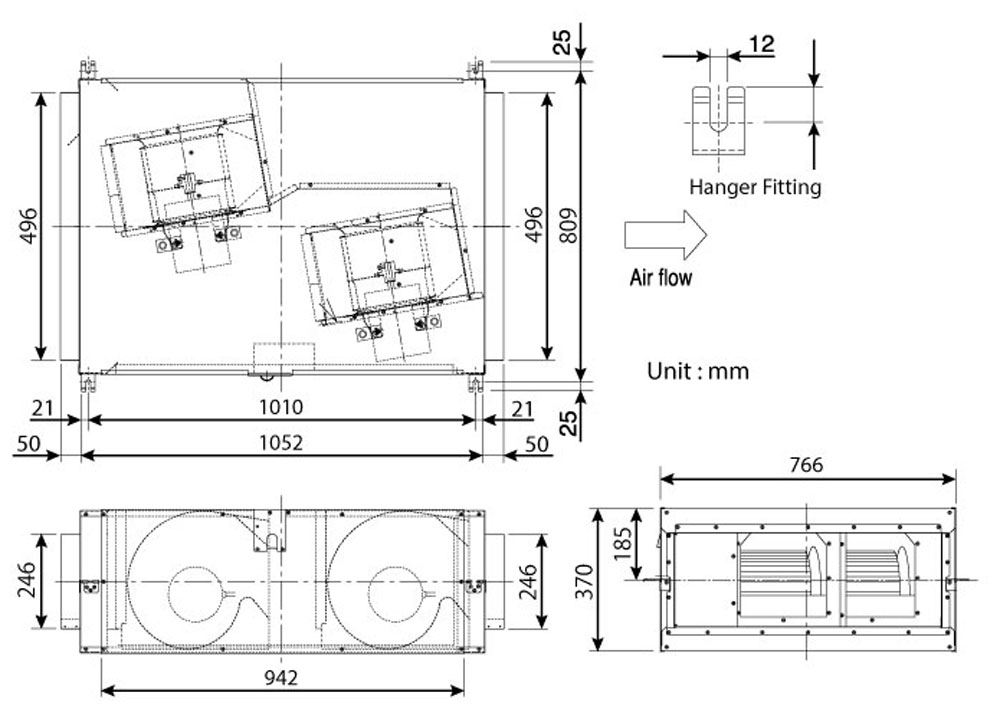 Quạt hút Cabinet 3 pha Panasonic FV‑25SW3 - Hàng chính hãng