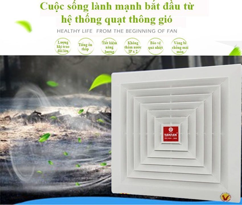 Ưu điểm của Quạt hút trần một chiều YanFan HT200