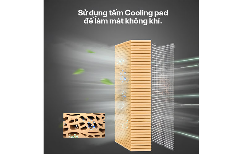 Tấm làm mát của Quạt không cánh hơi nước tích hợp lọc không khí ion Fujihome BF-03RC