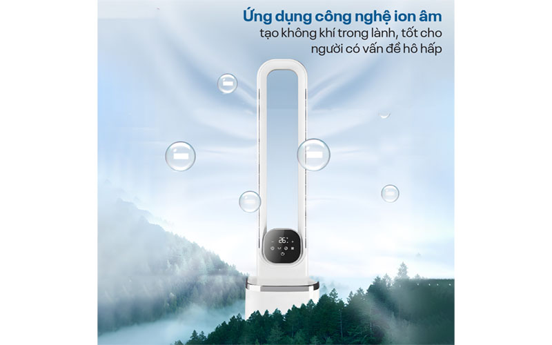 Quạt không cánh lọc không khí Hepa và ion Fujihome BF-05R-HEPA - Hàng chính hãng