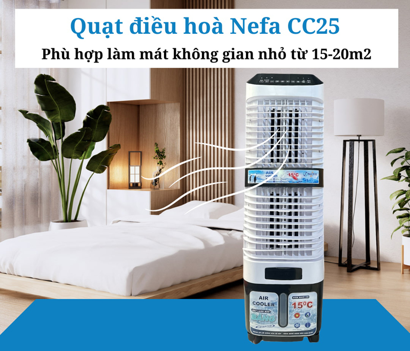 Quạt điều hòa hơi nước Nefa CC25 - Hàng chính hãng