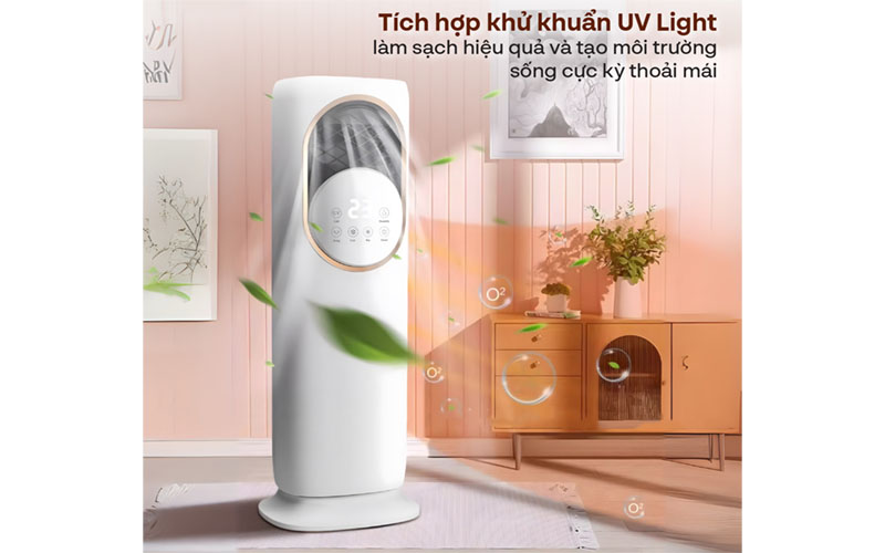 Tính năng khử khuẩn của Quạt làm mát, sưởi ấm và tạo ẩm 4 mùa Fujihome AC01