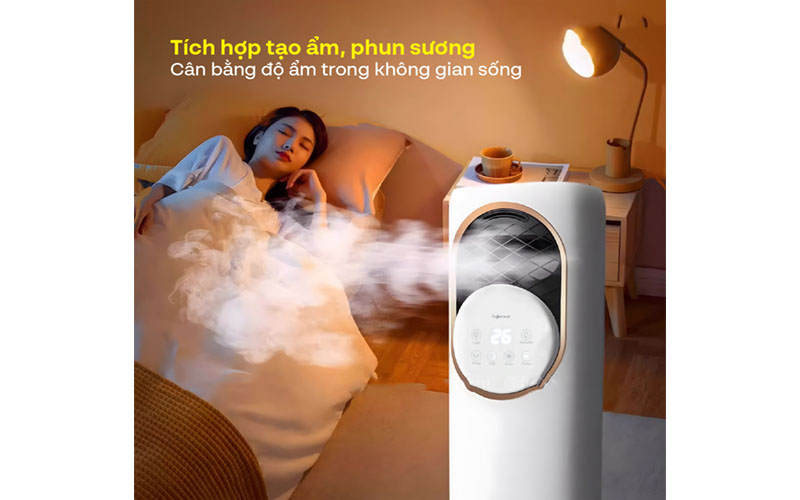 Tính năng tạo ẩm của Quạt làm mát, sưởi ấm và tạo ẩm 4 mùa Fujihome AC01