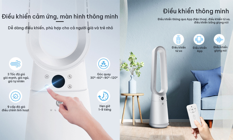 Quạt lọc không khí và khử khuẩn U Ultty LIDI - Hàng chính hãng