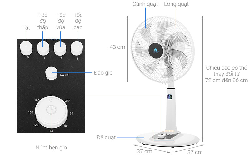 Quạt lửng Hawonkoo FAH-010