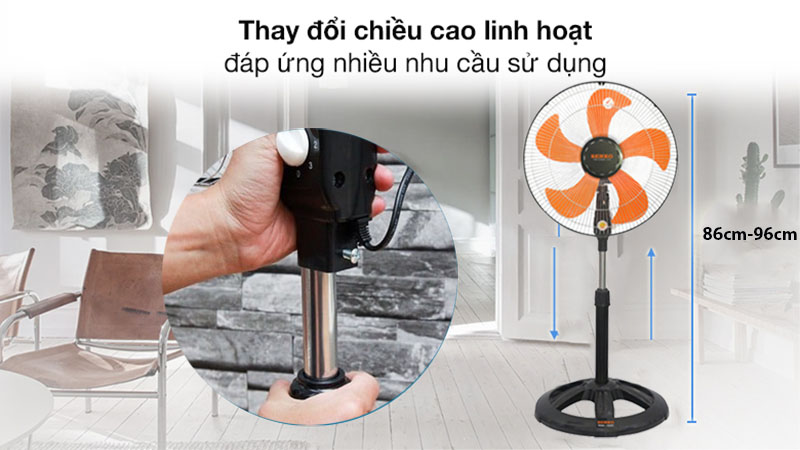 Quạt lửng Senko LTS1632 - Hàng chính hãng