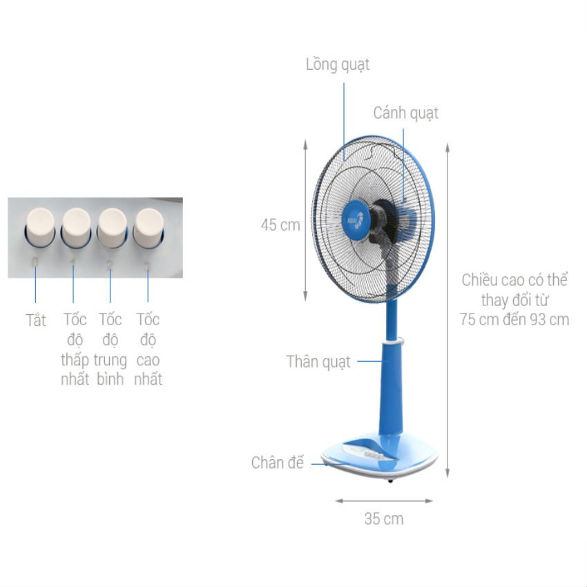 Quạt lửng Asia A16018 