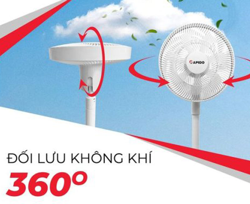 Quạt năng lượng mặt trời Rapido RSF-30 - Hàng chính hãng