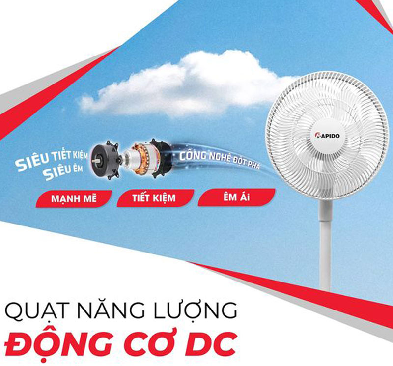 Quạt năng lượng mặt trời Rapido RSF-30 - Hàng chính hãng