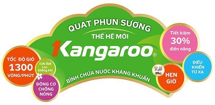Quạt phun sương Kangaroo KG200C - Hàng chính hãng
