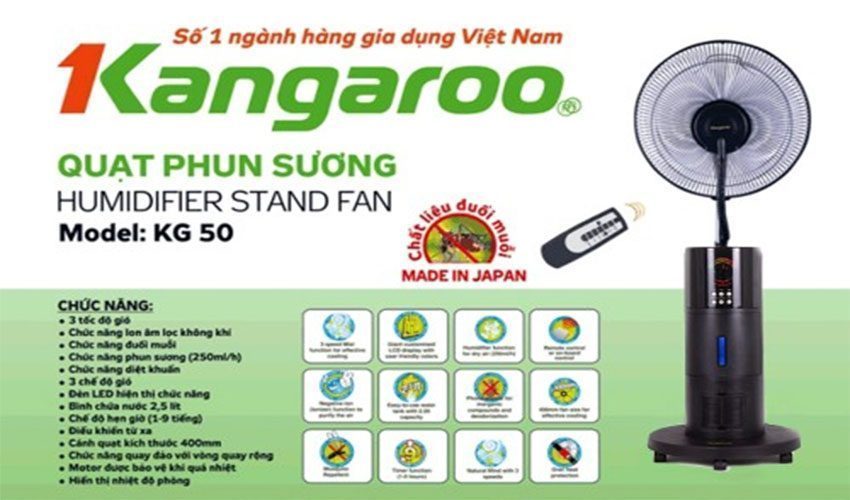 Quạt phun sương Kangaroo KG50 - Hàng chính hãng