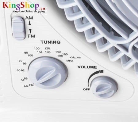 Quạt sạc Alpha AF-1701 - Đèn tube - FM/AM - 2 bình ắc qui - Hàng chính hãng