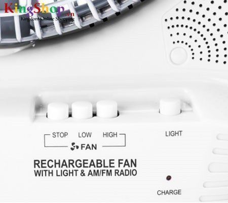 Quạt sạc Alpha AF-1701 - Đèn tube - FM/AM - 2 bình ắc qui - Hàng chính hãng