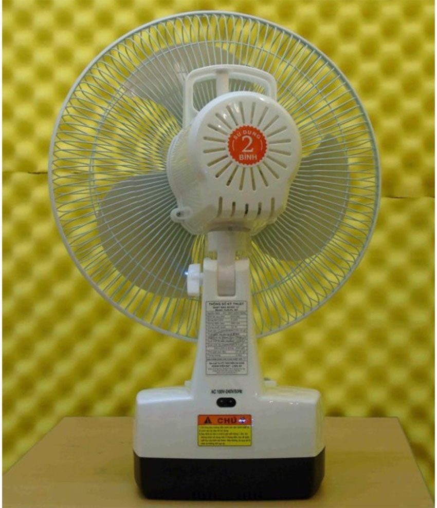 Mặt sau của Quạt sạc Honjianda HJD-FL 301