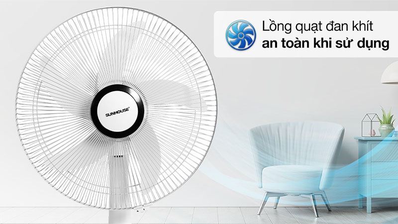 Quạt sạc điện Sunhouse SHD7223 - Hàng chính hãng