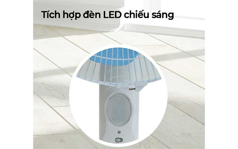 Đèn LED chiếu sáng của Quạt sạc tích điện năng lượng mặt trời Honjianda HJD-8116NL