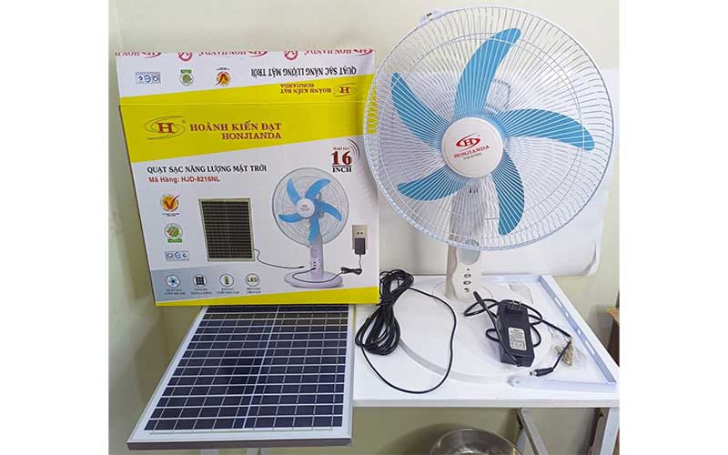 Quạt sạc năng lượng mặt trời Honjianda HJD-8216NL