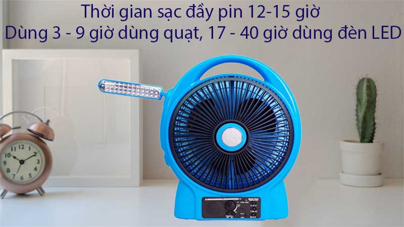 Quạt sạc tích điện Bluestar BS-6712QS - Hàng chính hãng
