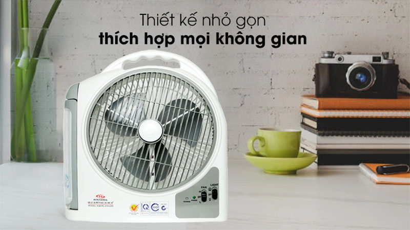 Thiết kế của Quạt sạc tích điện Honjianda HJD-FL 213LED (1 Bình 6V-5Ah)