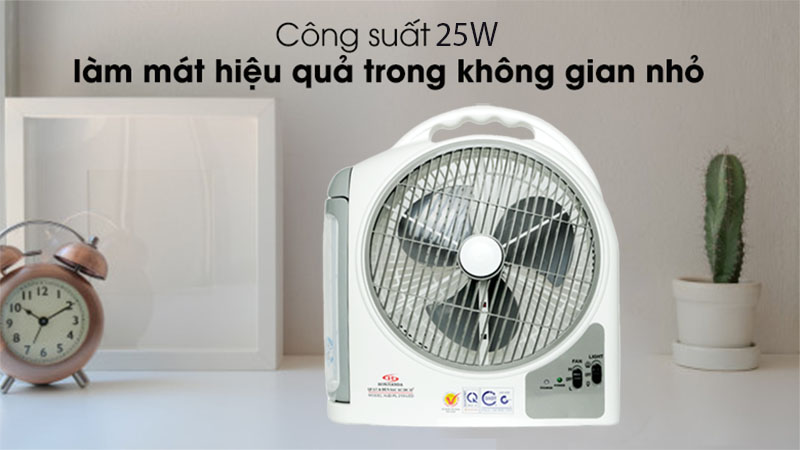 Công suất của Quạt sạc tích điện Honjianda HJD-FL 213LED (1 Bình 6V-5Ah)
