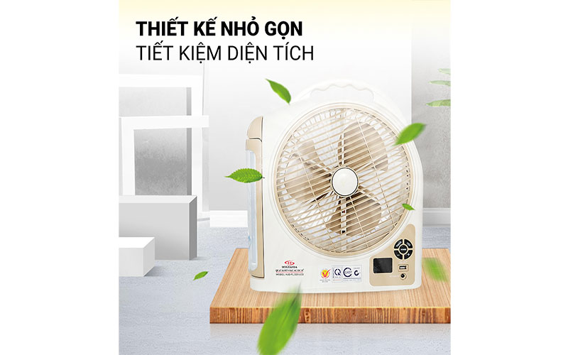 Thiết kế của Quạt sạc tích điện Honjianda HJD-FL 223LED (1 Bình 6V5Ah)