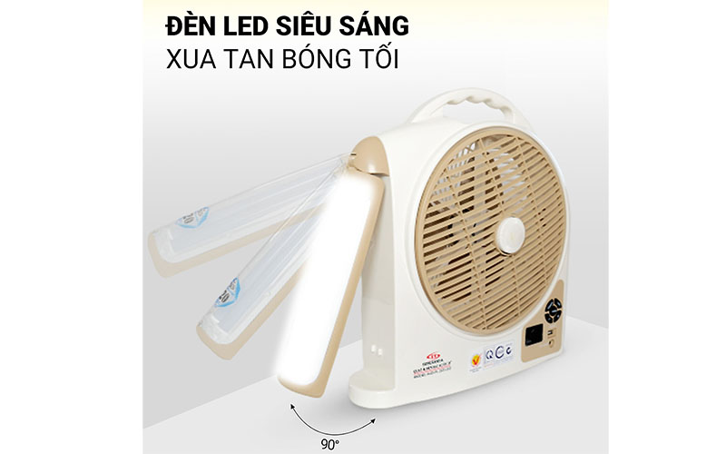 Đèn LED chiếu sáng của Quạt sạc tích điện Honjianda HJD-FL 223LED (1 Bình 6V5Ah)