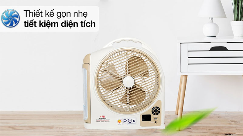 Thiết kế của Quạt sạc tích điện Honjianda HJD-FL 223LED (2 Bình 6V5Ah)