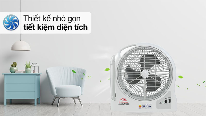 Thiết kế của Quạt sạc tích điện Honjianda HJD-FL 313LED (1 Bình 6V5Ah)