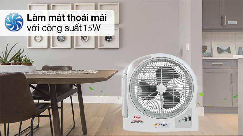 Công suất của Quạt sạc tích điện Honjianda HJD-FL 313LED (1 Bình 6V5Ah)