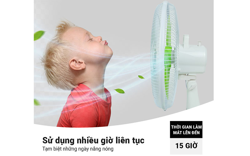 Quạt sạc tích điện Honjianda HJD-FL 316LED (Bình 12V 5Ah) - Hàng chính hãng