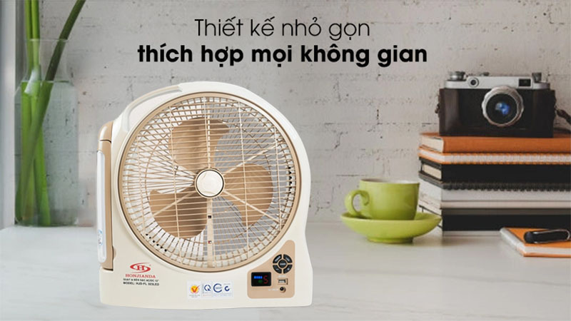 Thiết kế của Quạt sạc tích điện Honjianda HJD-FL 323LED (1 Bình 6V5Ah)