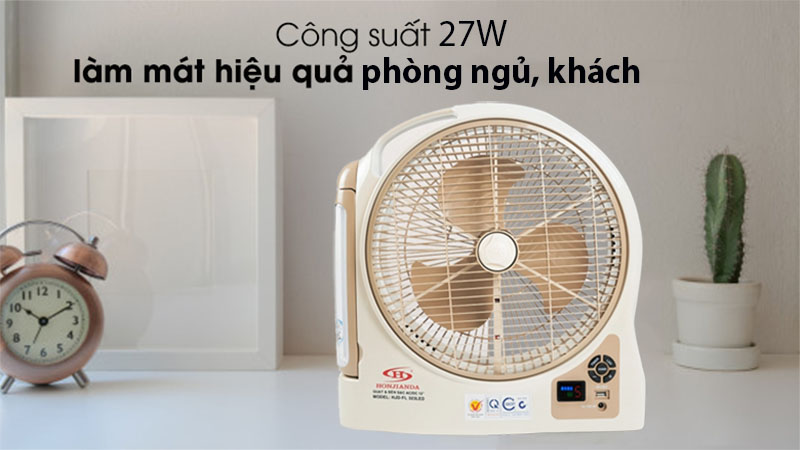 Công suất của Quạt sạc tích điện Honjianda HJD-FL 323LED (1 Bình 6V5Ah)