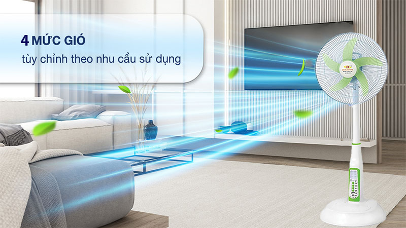 Quạt sạc tích điện Honjianda HJD-FL601 (Bình 12V-7.5Ah) - Hàng chính hãng