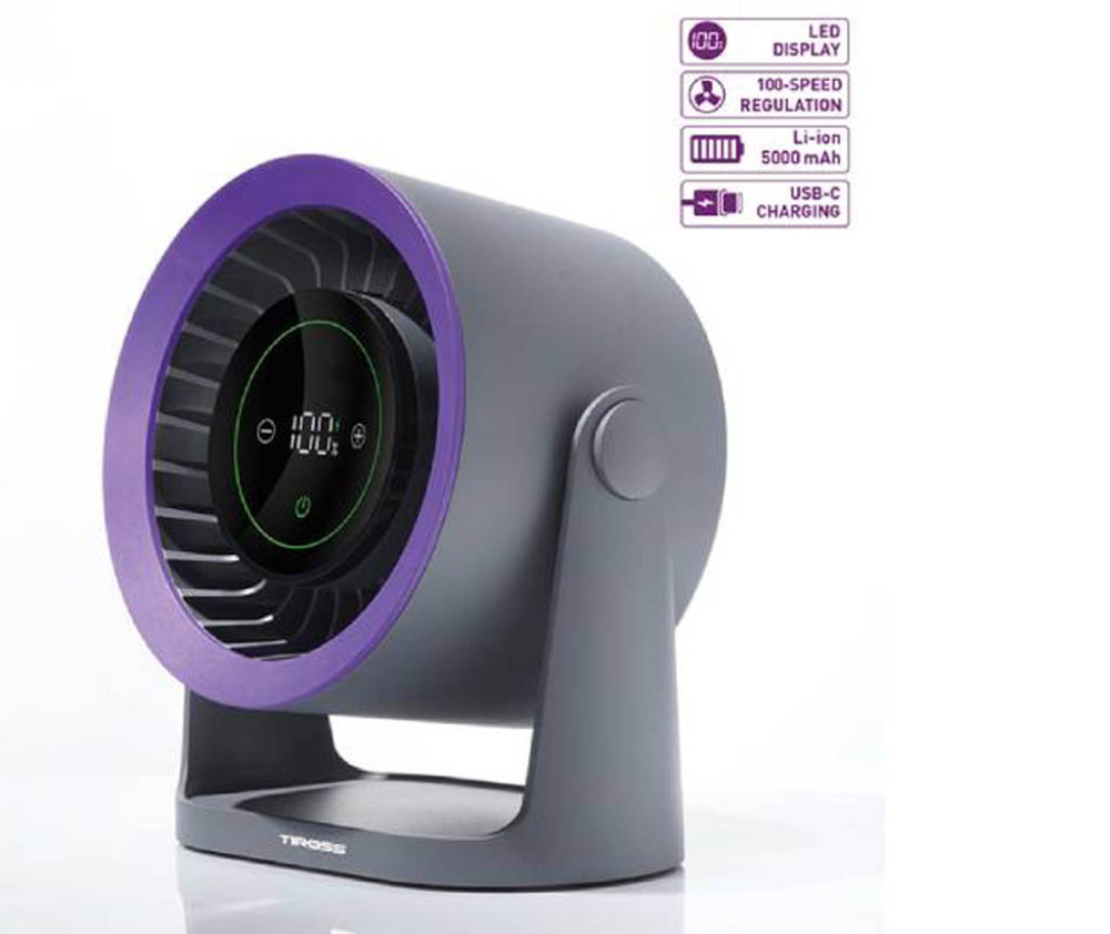 Quạt sạc để bàn USB Tiross TS3420 - Hàng chính hãng