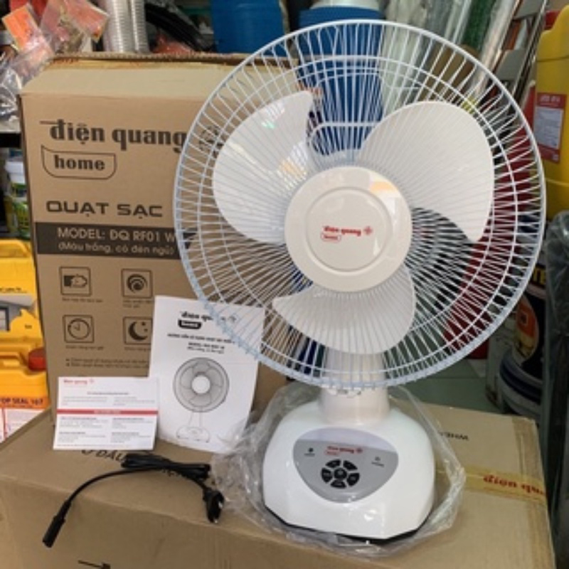 Quạt sạc tích điện Điện Quang ĐQ-RF01W - Hàng chính hãng