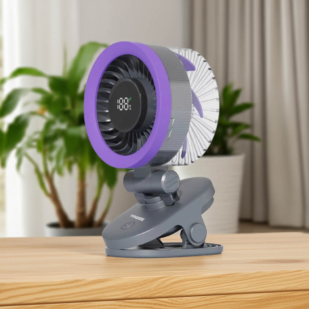 Quạt kẹp sạc điện USB Tiross TS3423 - Hàng chính hãng