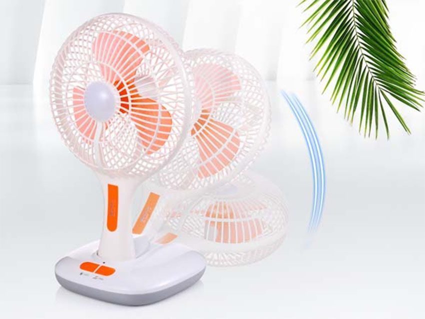 Quạt sạc tích hợp đèn ngủ Suntek KM-F0166 kiêm pin sạc dự phòng - Hàng chính hãng