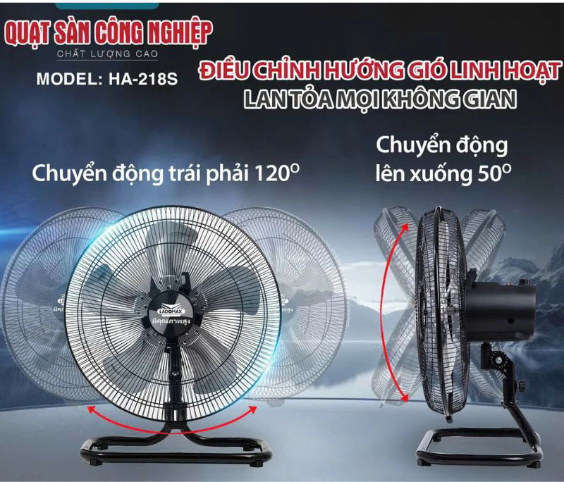 Quạt sàn công nghiệp Ladomax HA-218S - Hàng chính hãng