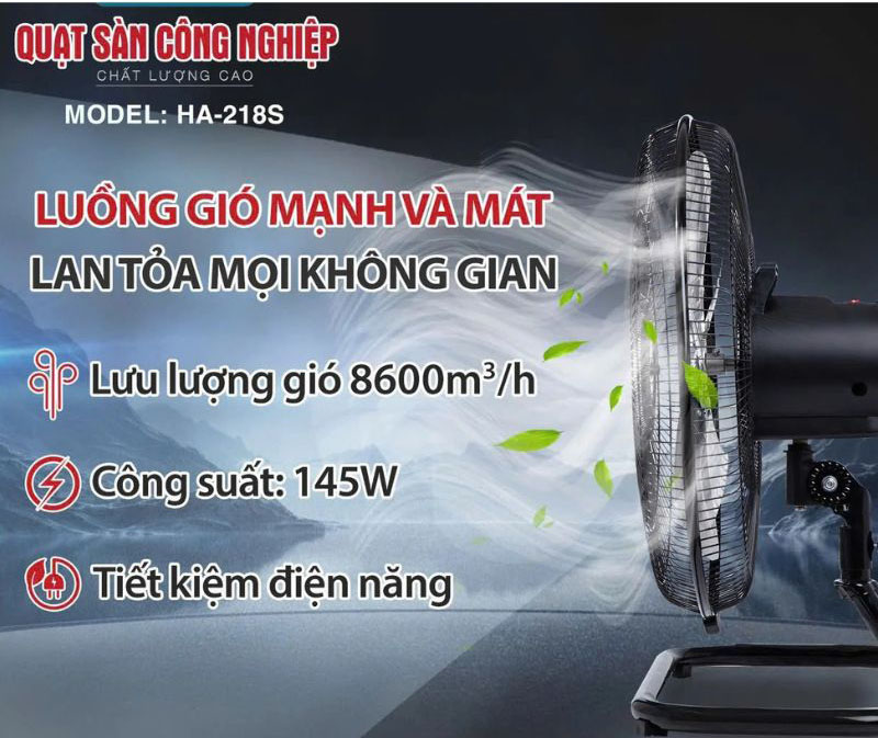 Quạt sàn công nghiệp Ladomax HA-218S - Hàng chính hãng