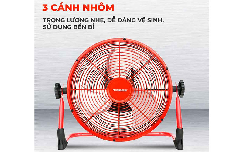 Quạt sạc tích điện Tiross TS9179 - Hàng chính hãng