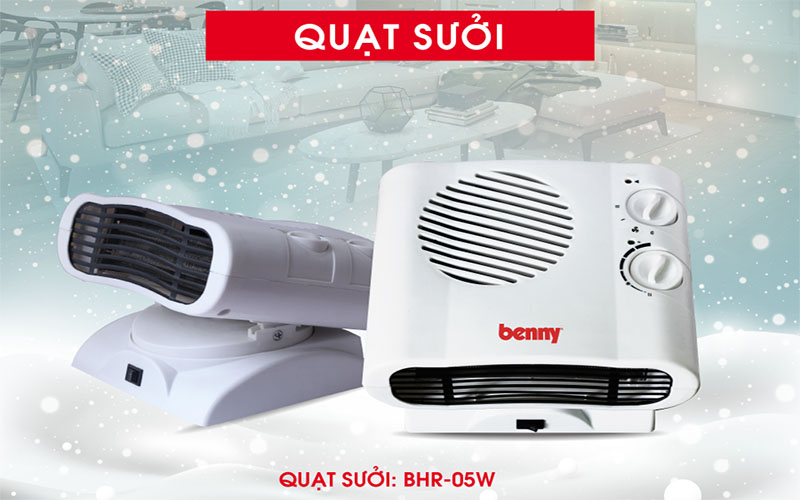 Quạt sưởi Benny BHR-05W - Hàng chính hãng
