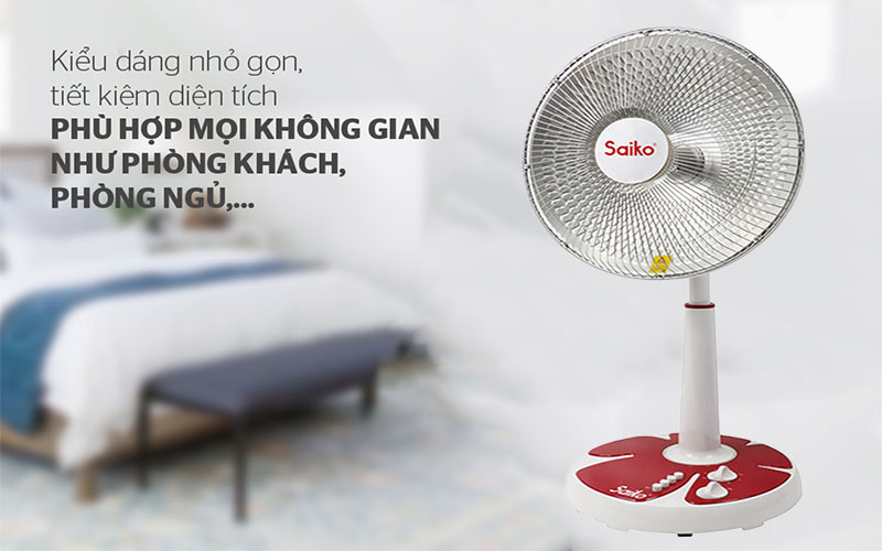 Quạt sưởi Halogen Saiko HF-801H - Hàng chính hãng