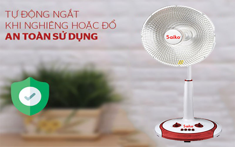 Quạt sưởi Halogen Saiko HF-802H - Hàng chính hãng