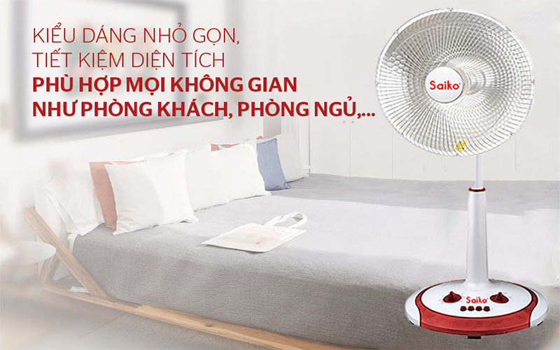 Quạt sưởi Halogen Saiko HF-802H - Hàng chính hãng