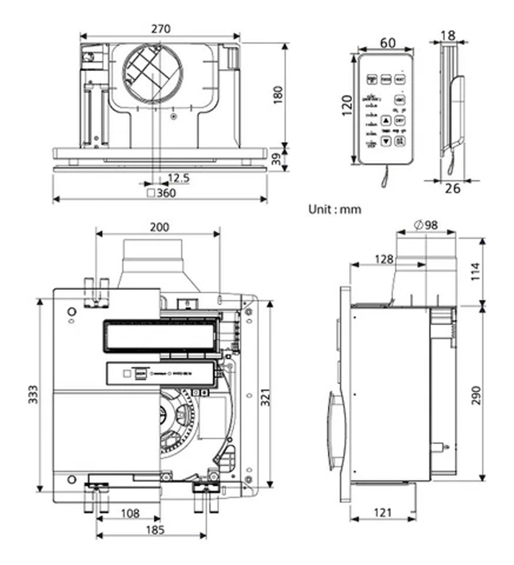 Quạt hút sưởi Panasonic FV‑30BG3 - Hàng chính hãng