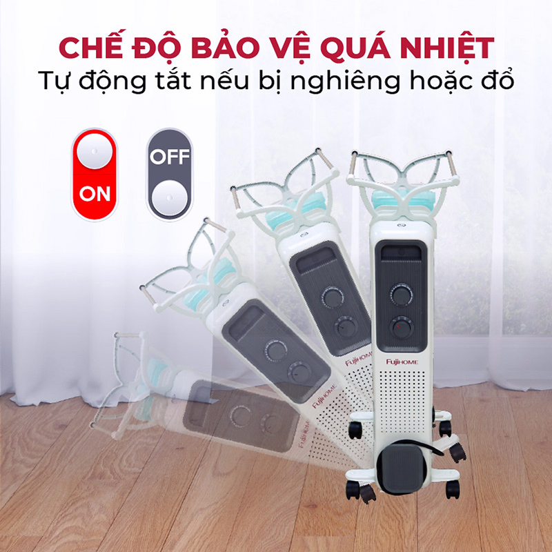 Máy sưởi dầu Fujihome OH849 - Hàng chính hãng