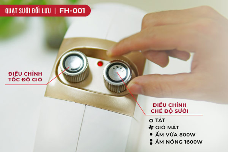 Quạt sưởi đối lưu mini Fujihome FH-001 - Hàng chính hãng