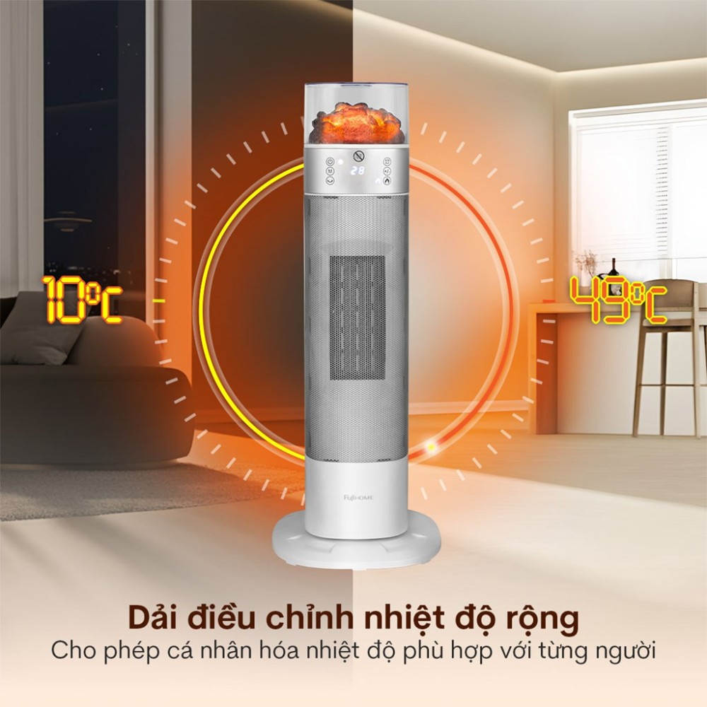 Quạt sưởi gốm Fujihome FH3100E - Hàng chính hãng